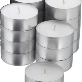 Realm White Unscented Tea Light Candles
