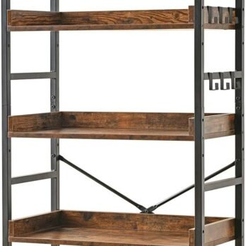 Adjustable 5-Tier Open Bookcase