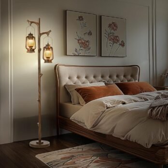 Rustic Tree Trunk Floor Lamp