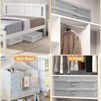 Under Bed Storage Containers with Lids, 2 Pack